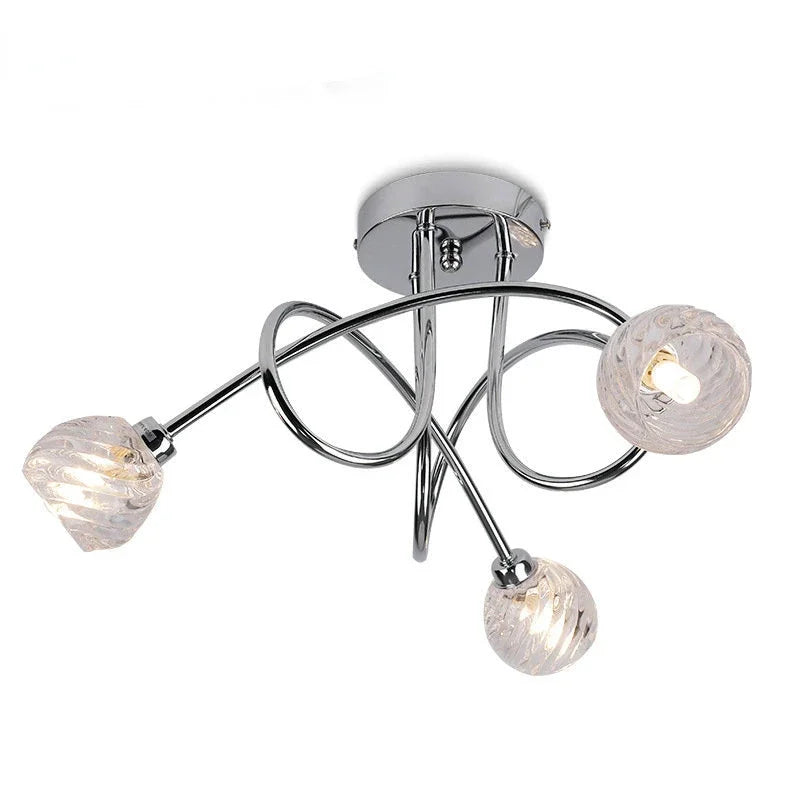 Spider Pendant Lighting 3-Heads Edison Chandelier Vintage Multiple Adjustable DIY Ceiling Light Kit Dining Room and Living Room,