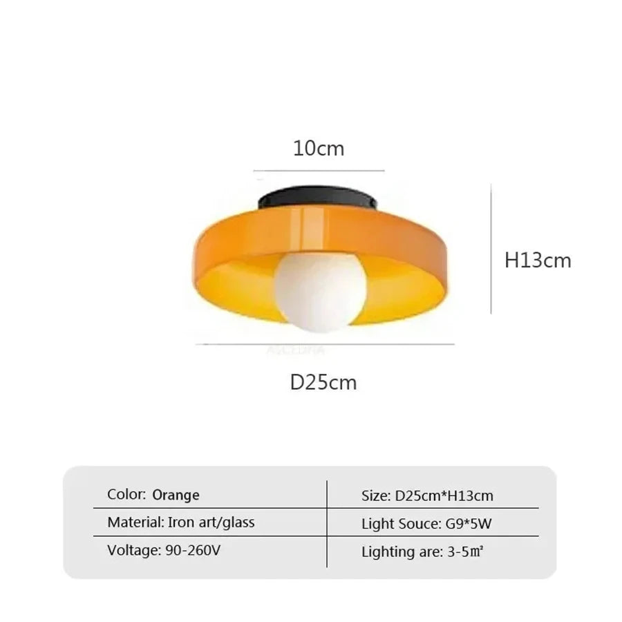Nordic LED Glass Ceiling Light Vintage chandelier Light G9 Source Wall Lamps For Entryway Hallway Aisle Balcony Bedroom