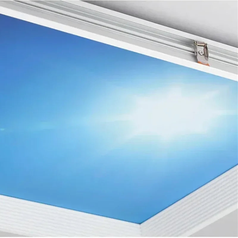 Blue ceiling light minimalist sky led lights square panel light for bedroom indoor Kids room lamp semi flush mount ceiling light