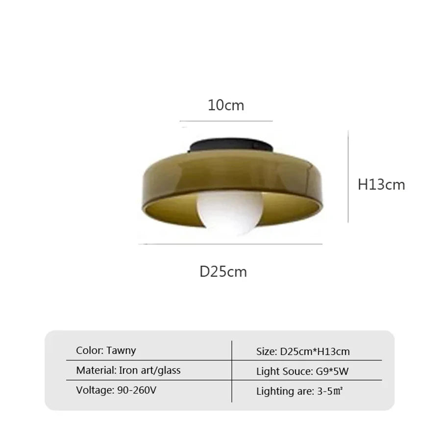 Nordic LED Glass Ceiling Light Vintage chandelier Light G9 Source Wall Lamps For Entryway Hallway Aisle Balcony Bedroom