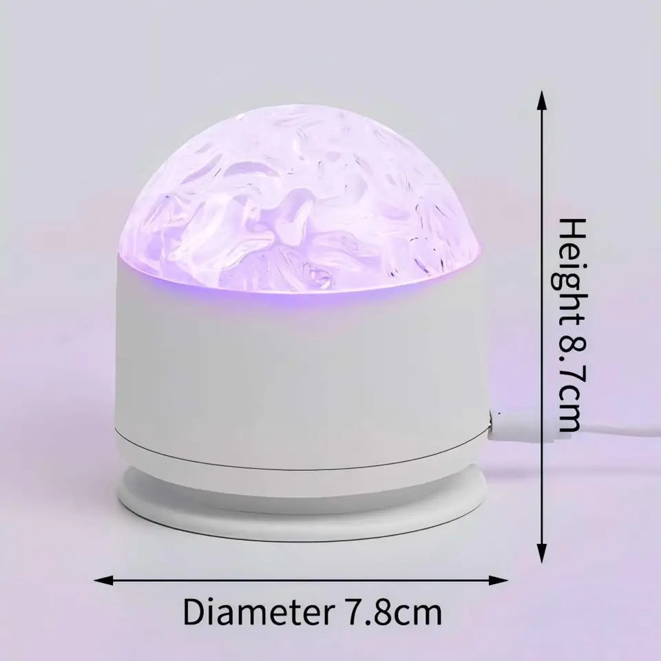 Starry Sky Galaxy Northern Lights, Water Wave LED Night Light 16 Color 360 ° Rotating RGB Remote Control Projector Light
