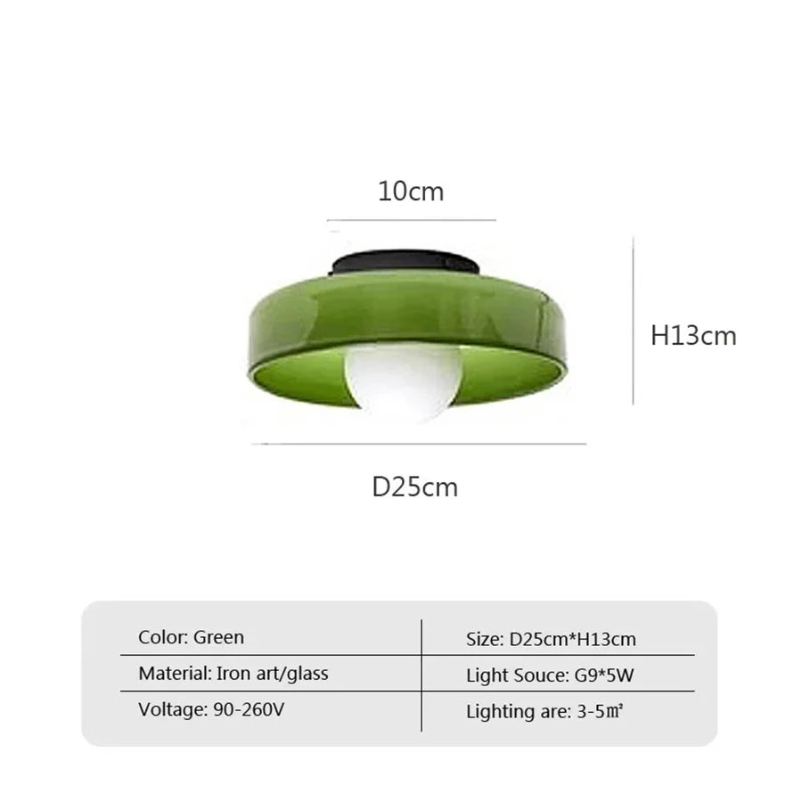 Nordic LED Glass Ceiling Light Vintage chandelier Light G9 Source Wall Lamps For Entryway Hallway Aisle Balcony Bedroom
