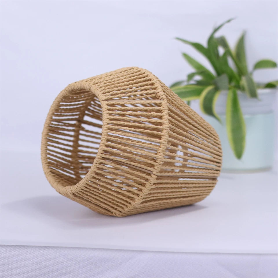 JOYINLED 3 Lights Rattan Chandelier with Hand Woven Wicker Shades, Boho Pendant Lighting for Kitchen Island Living Room Bedroom