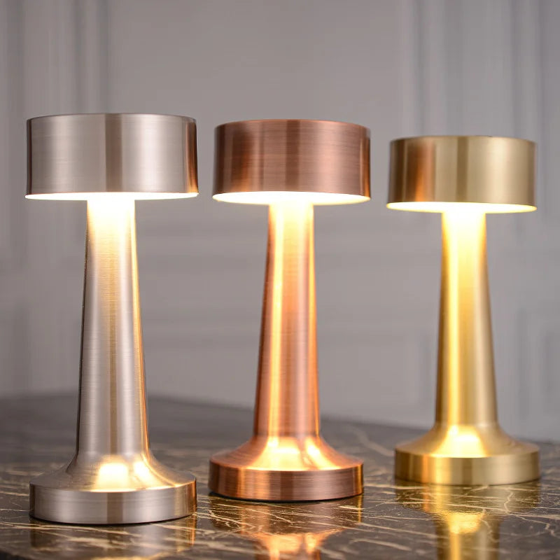 Touch Led Table Lamp Dumbbell Shape DimmableRechargeable Desk Lamp Night Light For Restaurant Hotel Bar Desktop Decorative Lamp