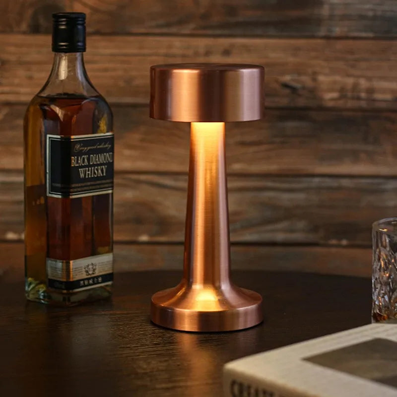 Touch Led Table Lamp Dumbbell Shape DimmableRechargeable Desk Lamp Night Light For Restaurant Hotel Bar Desktop Decorative Lamp