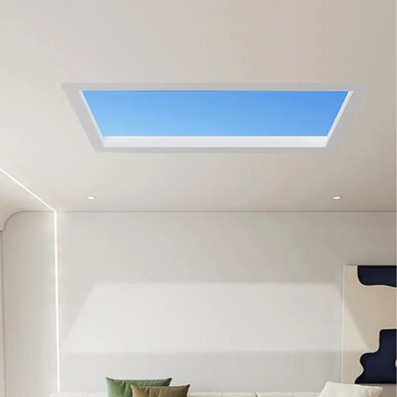Blue ceiling light minimalist sky led lights square panel light for bedroom indoor Kids room lamp semi flush mount ceiling light