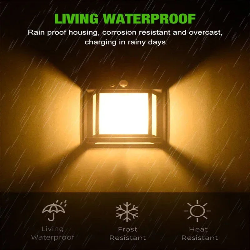 1~4Pcs Outdoor Solar Wall Lamp Waterproof Tungsten Filament Lamp Induction Lamp Household Light Garden Wall Light