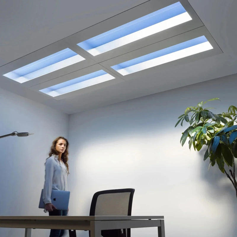 Blue ceiling light minimalist sky led lights square panel light for bedroom indoor Kids room lamp semi flush mount ceiling light